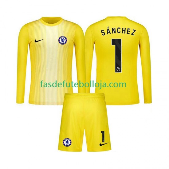 Camisola Guarda-redes 3º Equipamento Chelsea Robert Sanchez 1 2025-2026 Manga Comprida ,Criança