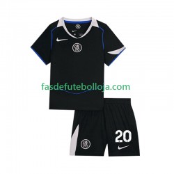 Camisola 3º Equipamento Chelsea Joao Pedro 20 2025-2026 Manga Curta ,Criança