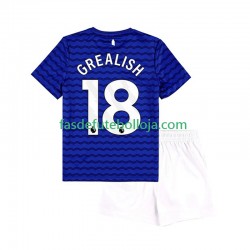 Camisola 1º Equipamento Everton Jack Grealish 18 2025-2026 Manga Curta ,Criança