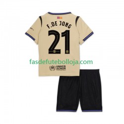 Camisola 2º Equipamento FC Barcelona Frenkie de Jong 21 UCL 2025-2026 Manga Curta ,Criança