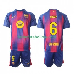 Camisola 1º Equipamento FC Barcelona Gavi 6 2025-2026 Manga Curta ,Criança
