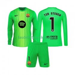 Camisola Guarda-redes 1º Equipamento FC Barcelona Ter Stegen 1 2025-2026 Manga Comprida ,Criança