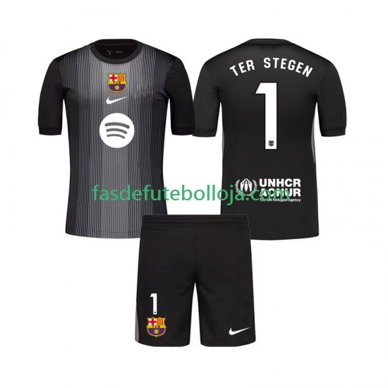 Camisola Guarda-redes 3º Equipamento FC Barcelona Ter Stegen 1 2025-2026 Manga Curta ,Criança