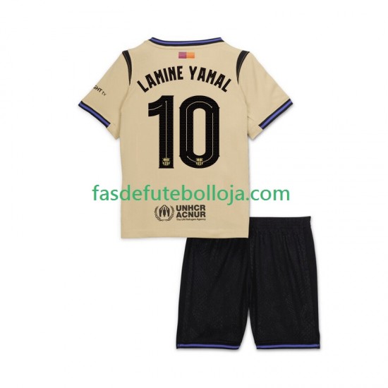 Camisola 2º Equipamento FC Barcelona Lamine Yamal 10 UCL 2025-2026 Manga Curta ,Criança