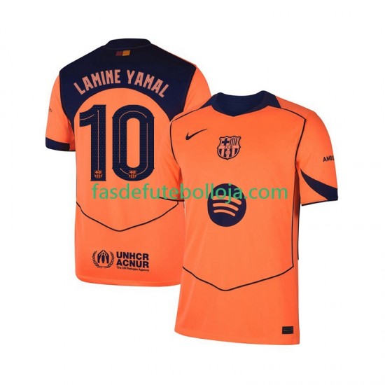 Camisola 3º Equipamento FC Barcelona Lamine Yamal 10 UCL 2025-2026 Manga Curta ,Homem
