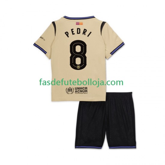Camisola 2º Equipamento FC Barcelona Pedri 8 UCL 2025-2026 Manga Curta ,Criança