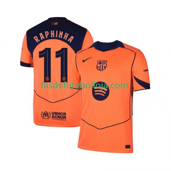 Camisola 3º Equipamento FC Barcelona Raphinha 11 Champions League 2025-2026 Manga Curta ,Homem