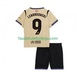 Camisola 2º Equipamento FC Barcelona Robert Lewandowski 9 UCL 2025-2026 Manga Curta ,Criança