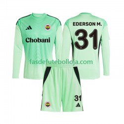 Camisola Guarda-redes 2º Equipamento Fenerbahce Ederson Moraes 31 2025-2026 Manga Comprida ,Criança