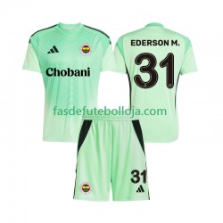 Camisola Guarda-redes 2º Equipamento Fenerbahce Ederson Moraes 31 2025-2026 Manga Curta ,Criança