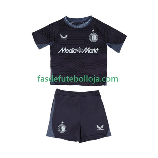 Camisola 2º Equipamento Feyenoord Rotterdam 2025-2026 Manga Curta ,Criança