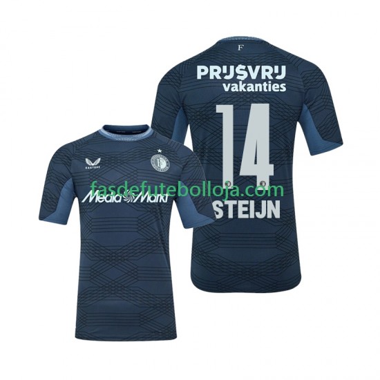 Camisola 2º Equipamento Feyenoord Rotterdam Sem Steijn 14 2025-2026 Manga Curta ,Homem