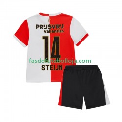 Camisola 1º Equipamento Feyenoord Rotterdam Sem Steijn 14 2025-2026 Manga Curta ,Criança