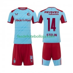 Camisola 3º Equipamento Feyenoord Rotterdam Sem Steijn 14 2025-2026 Manga Curta ,Criança