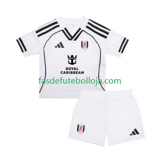 Camisola 1º Equipamento Fulham 2025-2026 Manga Curta ,Criança
