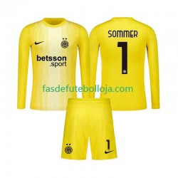 Camisola Guarda-redes 2º Equipamento Inter de Milão Yann Sommer 1 2025-2026 Manga Comprida ,Criança