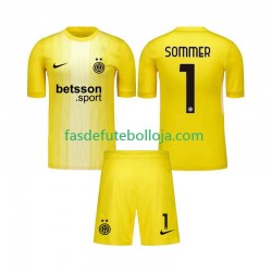 Camisola Guarda-redes 2º Equipamento Inter de Milão Yann Sommer 1 2025-2026 Manga Curta ,Criança