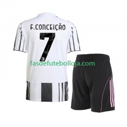 Camisola 1º Equipamento Juventus Francisco Conceicao 7 2025-2026 Manga Curta ,Criança