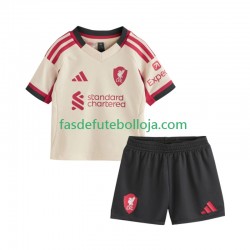 Camisola 2º Equipamento Liverpool 2025-2026 Manga Curta ,Criança