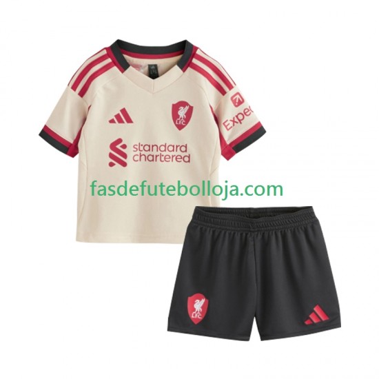 Camisola 2º Equipamento Liverpool 2025-2026 Manga Curta ,Criança