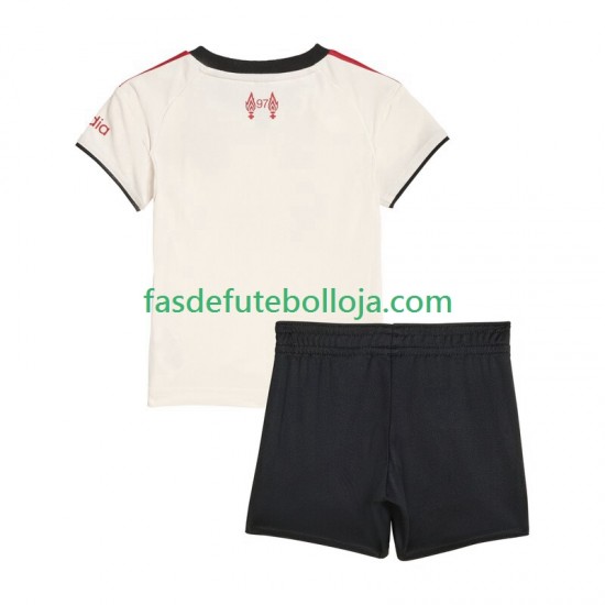 Camisola 2º Equipamento Liverpool 2025-2026 Manga Curta ,Criança