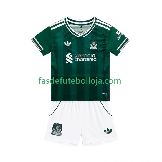 Camisola 3º Equipamento Liverpool 2025-2026 Manga Curta ,Criança