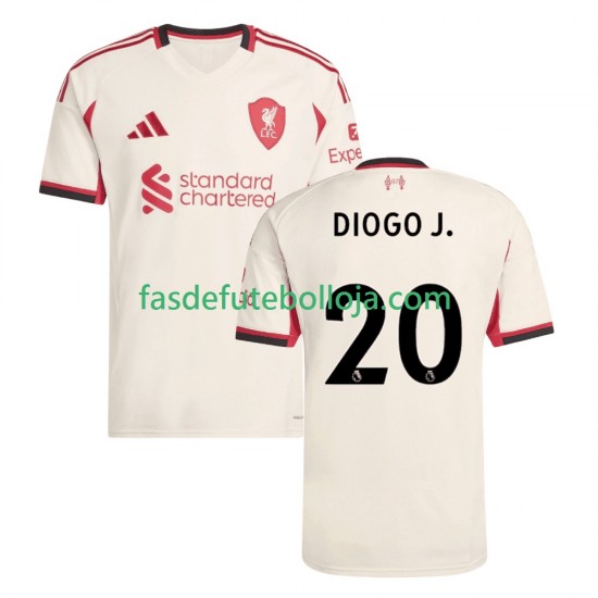Camisola 2º Equipamento Liverpool Diogo Jota 20 2025-2026 Manga Curta ,Homem
