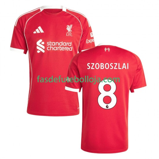 Camisola 1º Equipamento Liverpool Dominik Szoboszlai 8 2025-2026 Manga Curta ,Homem
