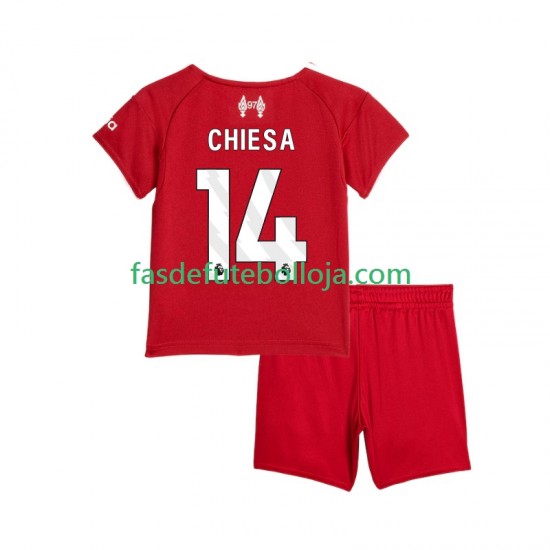 Camisola 1º Equipamento Liverpool Federico Chiesa 14 2025-2026 Manga Curta ,Criança
