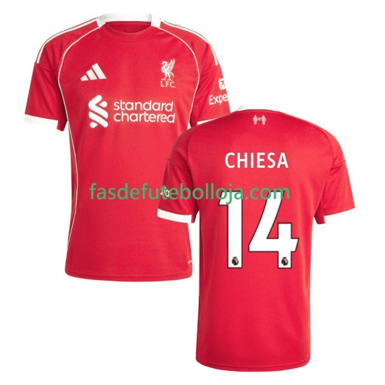 Camisola 1º Equipamento Liverpool Federico Chiesa 14 2025-2026 Manga Curta ,Homem