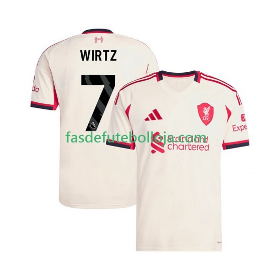 Camisola 2º Equipamento Liverpool Florian Wirtz 7 2025-2026 Manga Curta ,Homem
