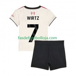 Camisola 2º Equipamento Liverpool Florian Wirtz 7 2025-2026 Manga Curta ,Criança