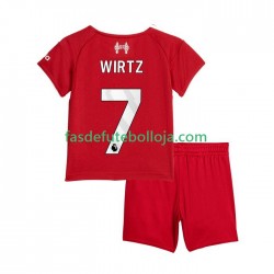 Camisola 1º Equipamento Liverpool Florian Wirtz 7 2025-2026 Manga Curta ,Criança