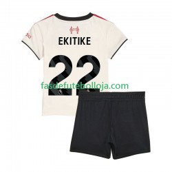 Camisola 2º Equipamento Liverpool Hugo Ekitike 22 2025-2026 Manga Curta ,Criança