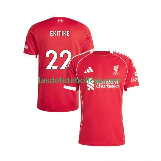 Camisola 1º Equipamento Liverpool Hugo Ekitike 22 2025-2026 Manga Curta ,Homem