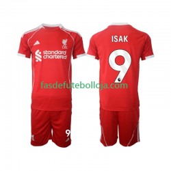 Camisola 1º Equipamento Liverpool ISAK 9 2025-2026 Manga Curta ,Criança