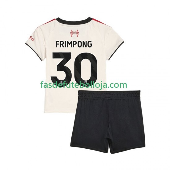 Camisola 2º Equipamento Liverpool Jeremie Frimpong 30 2025-2026 Manga Curta ,Criança