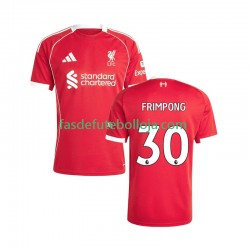 Camisola 1º Equipamento Liverpool Jeremie Frimpong 30 2025-2026 Manga Curta ,Homem