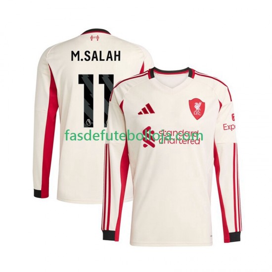Camisola 2º Equipamento Liverpool Mohamed Salah 11 2025-2026 Manga Comprida ,Homem