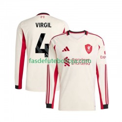 Camisola 2º Equipamento Liverpool Virgil van Dijk 4 2025-2026 Manga Comprida ,Homem