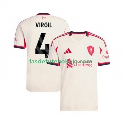 Camisola 2º Equipamento Liverpool Virgil van Dijk 4 2025-2026 Manga Curta ,Homem