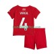 Camisola 1º Equipamento Liverpool Virgil van Dijk 4 2025-2026 Manga Curta ,Criança