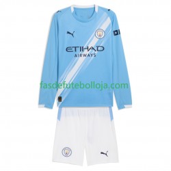 Camisola 1º Equipamento Manchester City 2025-2026 Manga Comprida ,Criança