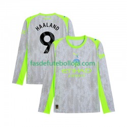 Camisola 3º Equipamento Manchester City Erling Haaland 9 2025-2026 Manga Comprida ,Homem