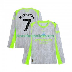 Camisola 3º Equipamento Manchester City Omar Marmoush 7 2025-2026 Manga Comprida ,Homem