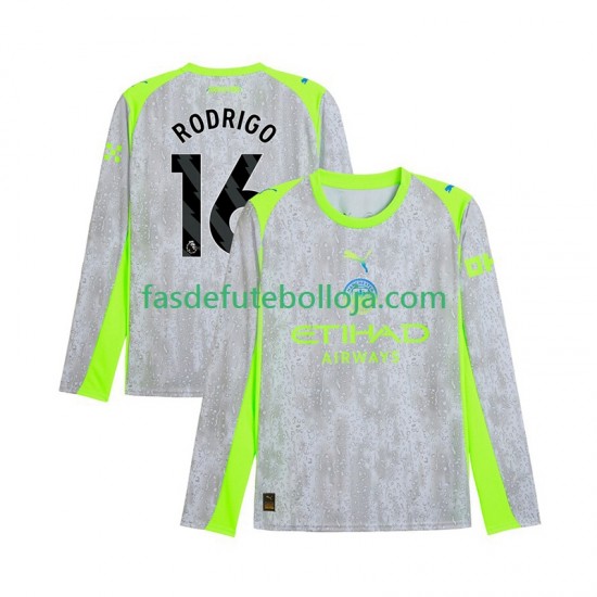 Camisola 3º Equipamento Manchester City Rodrigo Hernandez 16 2025-2026 Manga Comprida ,Homem
