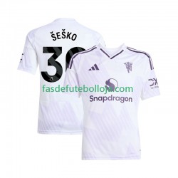 Camisola 2º Equipamento Manchester United Benjamin Sesko 30 2025-2026 Manga Curta ,Homem