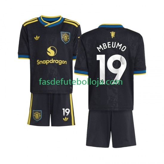 Camisola 3º Equipamento Manchester United Bryan Mbeumo 19 2025-2026 Manga Curta ,Criança