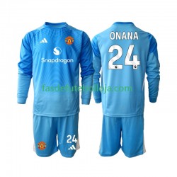 Camisola Guarda-redes 1º Equipamento Manchester United Andre Onana 24 2025-2026 Manga Comprida ,Criança