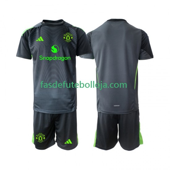 Camisola Guarda-redes 2º Equipamento Manchester United 2025-2026 Manga Curta ,Criança